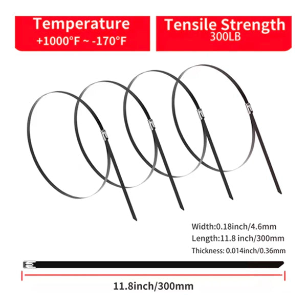 500 Pcs Heavy Duty 304 Stainless Steel Zip