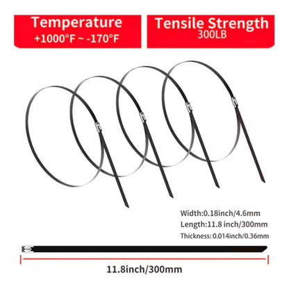 500 Pcs Heavy Duty 304 Stainless Steel Zip