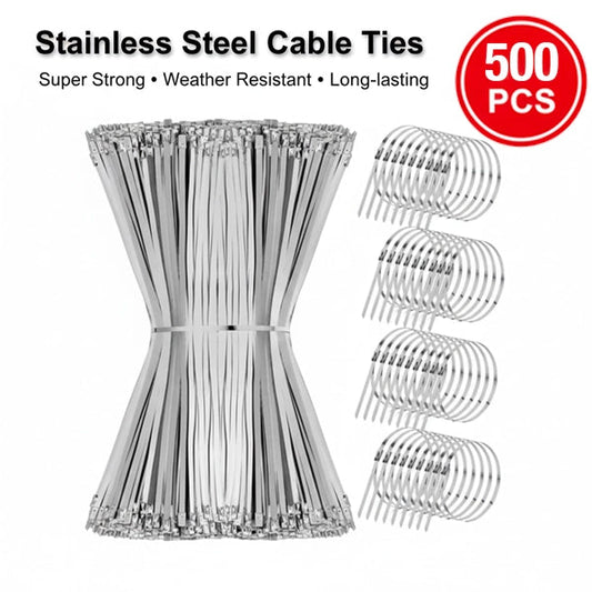 500 Pcs Heavy Duty 304 Stainless Steel Zip