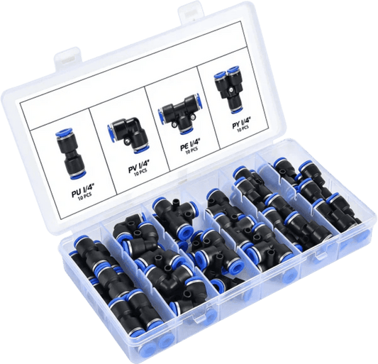 1/4" Pneumatic Push-to -Connect Fittings Kit